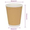 vidaXL Χάρτινα ποτήρια καφέ 500 τεμάχια 12oz 300ml καφέ