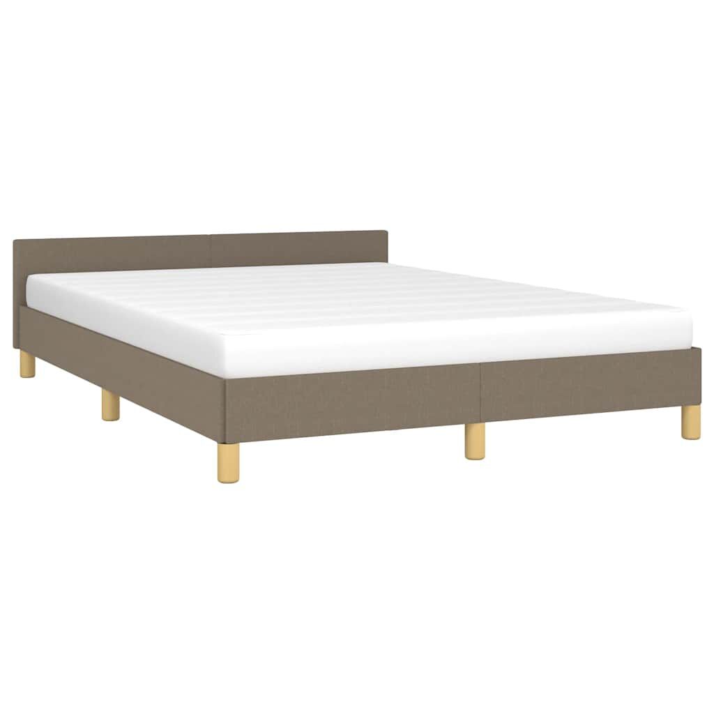 vidaXL Σκελετός Κρεβατιού Χωρίς Στρώμα Taupe 140x200 εκ. Υφασμάτινο