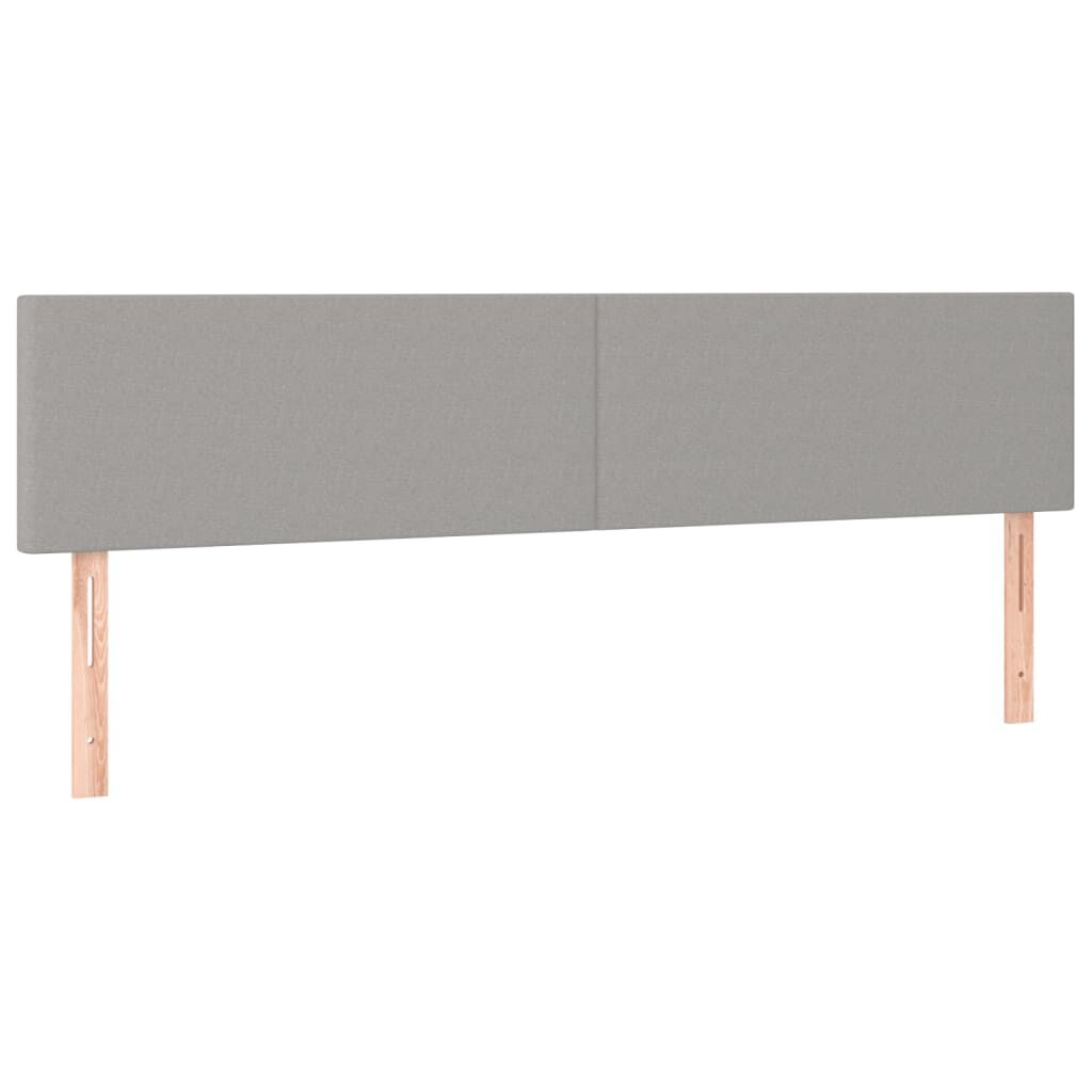 vidaXL Κεφαλάρια Κρεβατιού 2 τεμ. Αν. Γκρι 90x5x78/88 εκ. Υφασμάτινο