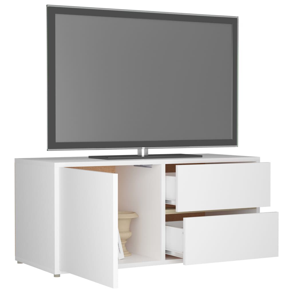 vidaXL Έπιπλο Τηλεόρασης Λευκό 80 x 34 x 36 εκ. από Επεξ. Ξύλο