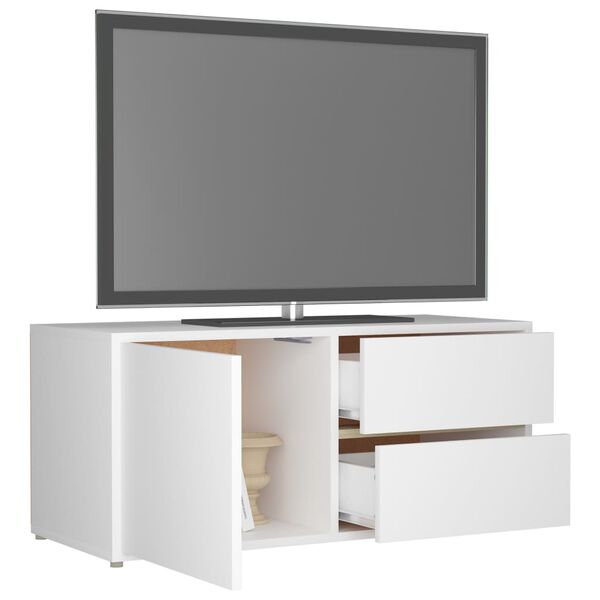 vidaXL Έπιπλο Τηλεόρασης Λευκό 80 x 34 x 36 εκ. από Επεξ. Ξύλο