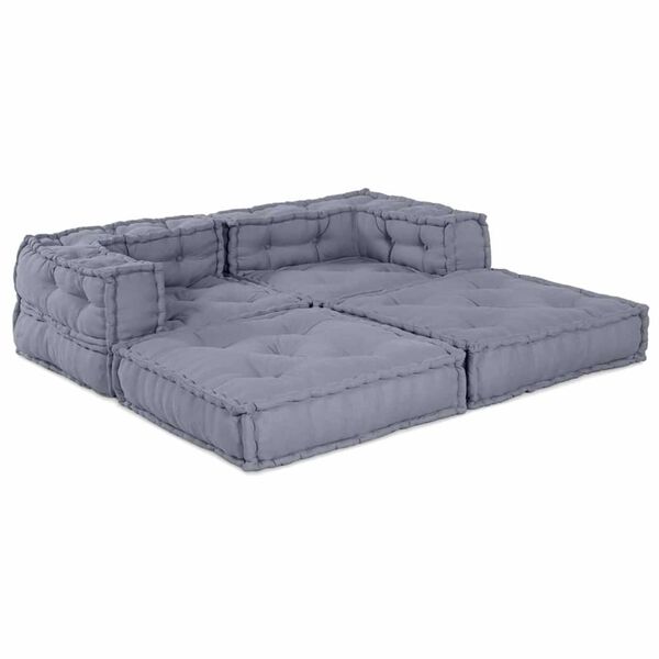 vidaXL Μαξιλάρι 2 pcs Γκρι 70 x 70 x 54 εκ Πολυεστέρας