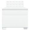 vidaXL Κρεβάτι Boxspring με Στρώμα Λευκό 90x200εκ. από Συνθετικό Δέρμα