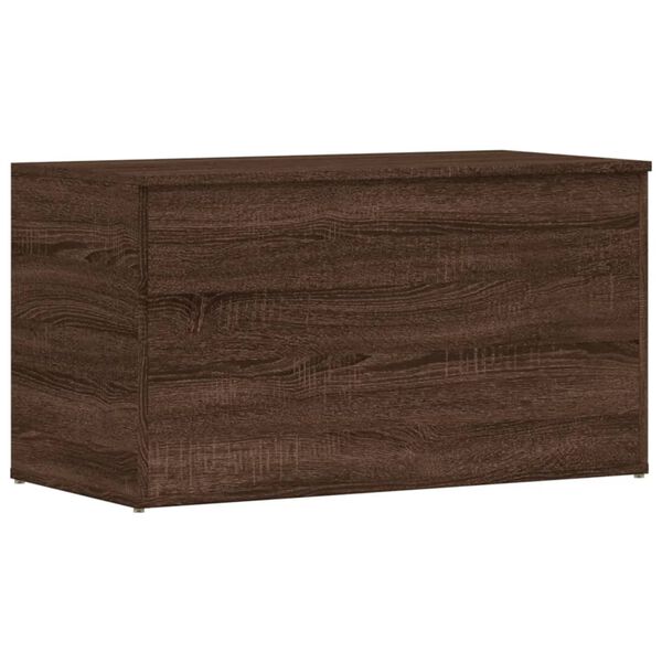 vidaXL Μπαούλο Αποθήκευσης Καφέ Δρυς 84x42x46 εκ. Επεξεργασμένο Ξύλο