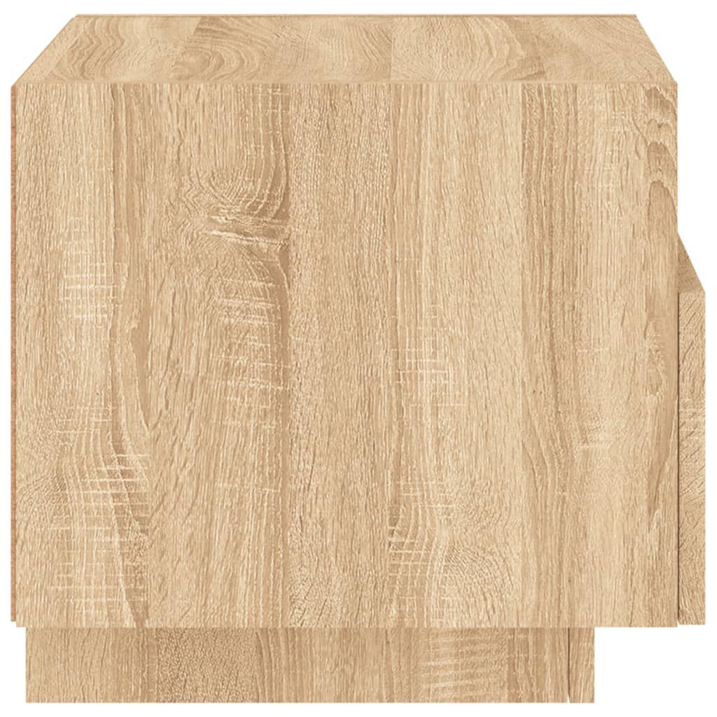 vidaXL Κομοδίνο με Φώτα LED Sonoma Δρυς 40 x 39 x 37 εκ.
