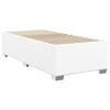 vidaXL Κρεβάτι Boxspring με Στρώμα Λευκό 90x190εκ. από Συνθετικό Δέρμα