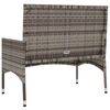 vidaXL Παγκάκι Κήπου Διθέσιο Γκρι από Συνθετικό Ρατάν με Μαξιλάρια