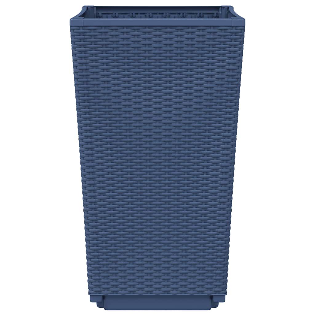 vidaXL Ζαρντινιέρες Κήπου 4 τεμ. Μπλε Γκρι 32,5x32,5x57 εκ. Πολυπροπυλένιο
