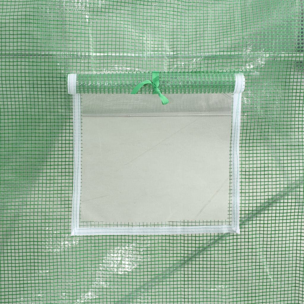 vidaXL Θερμοκήπιο Πράσινο 72 μ² 18 x 4 x 2 μ. με Ατσάλινο Πλαίσιο