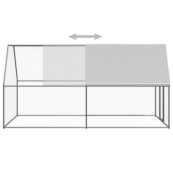 vidaXL Κοτέτσι - Κλουβί Εξωτ. Χώρου 2x4x2 μ. από Γαλβανισμένο Χάλυβα