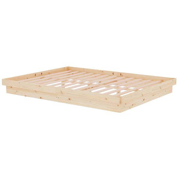 vidaXL Πλαίσιο Κρεβατιού 150 x 200 εκ. Μασίφ Ξύλο King Size