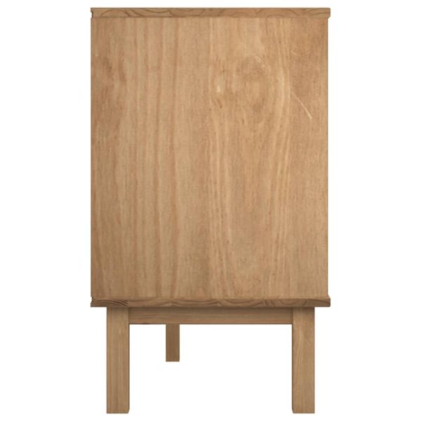 vidaXL Συρταριέρα OTTA Καφέ & Λευκό 111x43x73,5 εκ. Μασίφ Ξύλο Πεύκου