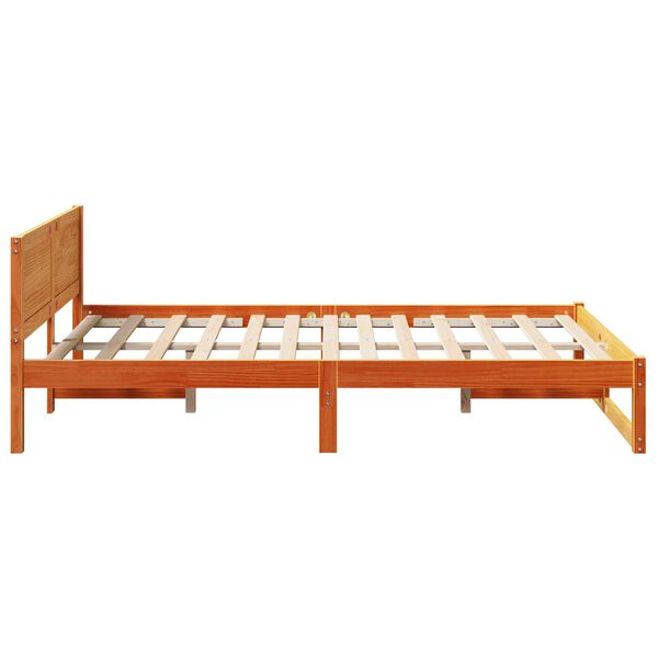 vidaXL Κρεβάτι Καφέ Μασίφ ξύλο πεύκου 120 x 200 εκ. Ανθεκτικό Κρεβάτι