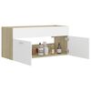 vidaXL Ντουλάπι Νιπτήρα Λευκό/Sonoma Δρυς 100x38,5x46 εκ. Επεξ. Ξύλο