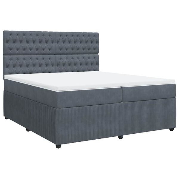 vidaXL &Kappa;&rho;&epsilon;&beta;ά&tau;&iota; Boxspring &mu;&epsilon; &Sigma;&tau;&rho;ώ&mu;&alpha; &Sigma;&kappa;&omicron;ύ&rho;&omicron; &Gamma;&kappa;&rho;&iota; 200x200 &epsilon;&kappa;. &Beta;&epsilon;&lambda;&omicron;ύ&delta;&iota;&nu;&omicron;