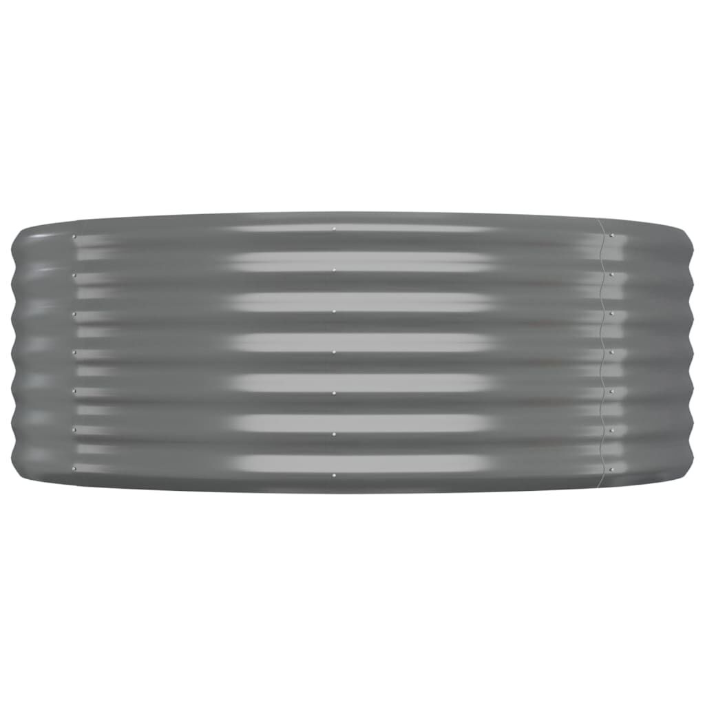 vidaXL Ζαρντινιέρα Γκρι 322x100x36 εκ. Ατσάλι με Ηλεκτρ. Βαφή Πούδρας