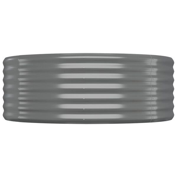 vidaXL Ζαρντινιέρα Γκρι 322x100x36 εκ. Ατσάλι με Ηλεκτρ. Βαφή Πούδρας