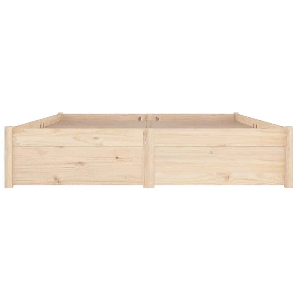 vidaXL Πλαίσιο Κρεβατιού 150 x 200 εκ. Μασίφ Ξύλο King Size