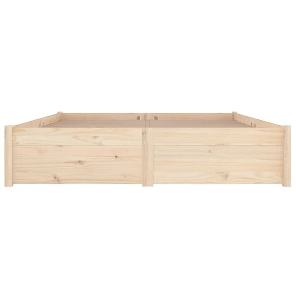 vidaXL Πλαίσιο Κρεβατιού 150 x 200 εκ. Μασίφ Ξύλο King Size