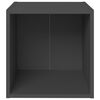 vidaXL Έπιπλα Τηλεόρασης 4 τεμ. Γκρι 37 x 35 x 37 εκ. από Επεξ. Ξύλο