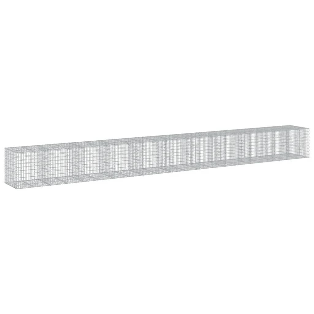vidaXL Συρματοκιβώτιο με Κάλυμμα 1050x100x100 εκ. Γαλβανισμένο Χάλυβα