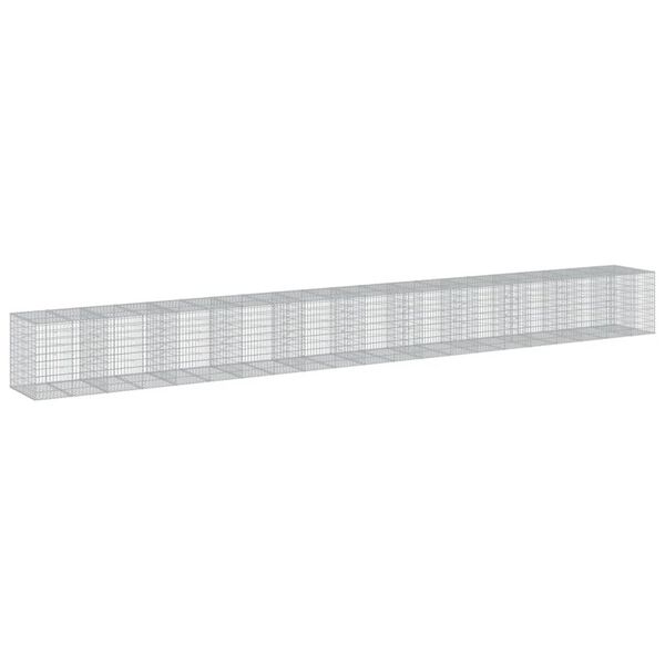 vidaXL Συρματοκιβώτιο με Κάλυμμα 1050x100x100 εκ. Γαλβανισμένο Χάλυβα