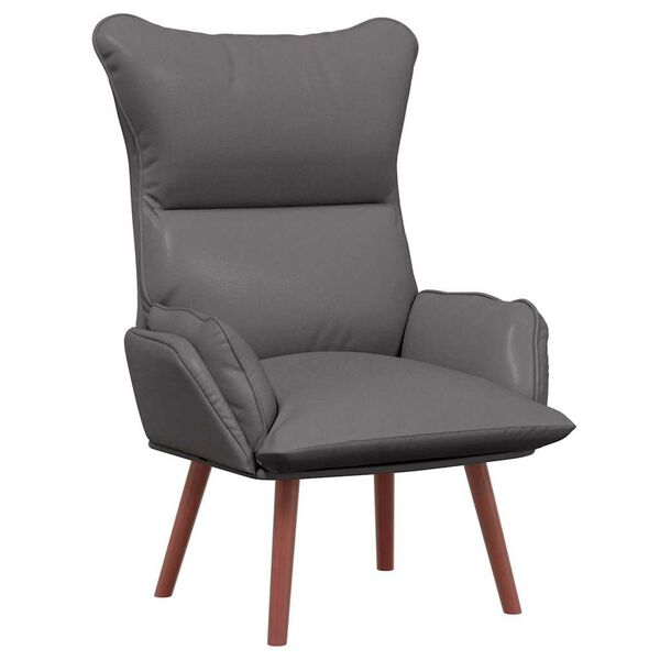 vidaXL Χαλαρωτική Πολυθρόνα Γκρι 69 x 74 x 93 εκ. Τεχνητό δέρμα