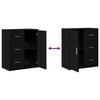 vidaXL Βοηθητικά Ντουλάπια 2 τεμ. Μαύρο 60x31x70 εκ. Επεξεργ. Ξύλο