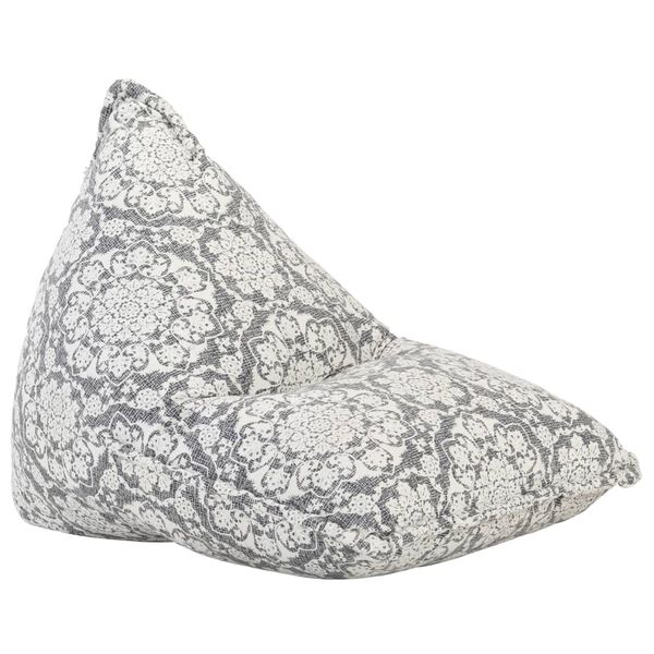 vidaXL Πουφ Πολυθρόνα Ανοιχτό Γκρι Patchwork Υφασμάτινο