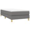 vidaXL Κρεβάτι Boxspring με Στρώμα Σκούρο Γκρι 80x200 εκ. Υφασμάτινο