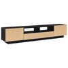 vidaXL Ντουλάπι TV 2 pcs Μαύρο 200 x 35 x 40 εκ. Επεξεργασμένο ξύλο