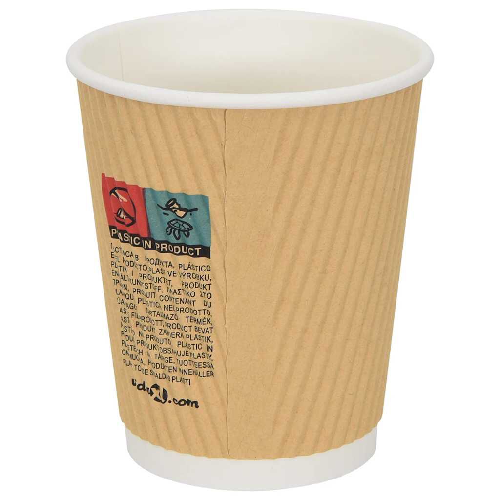 vidaXL Χάρτινα ποτήρια καφέ 500 τεμάχια 8oz 200ml καφέ