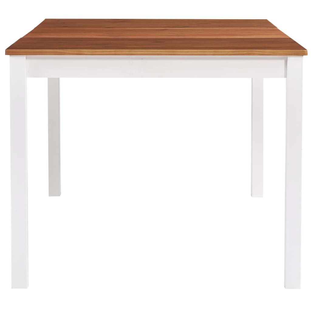vidaXL Τραπεζαρία Λευκή / Καφέ 180 x 90 x 73 εκ. από Ξύλο Πεύκου