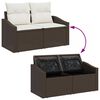 vidaXL Σετ Καναπέ Κήπου με αποθήκευση 7 pcs Καφέ Πολυ ράταν