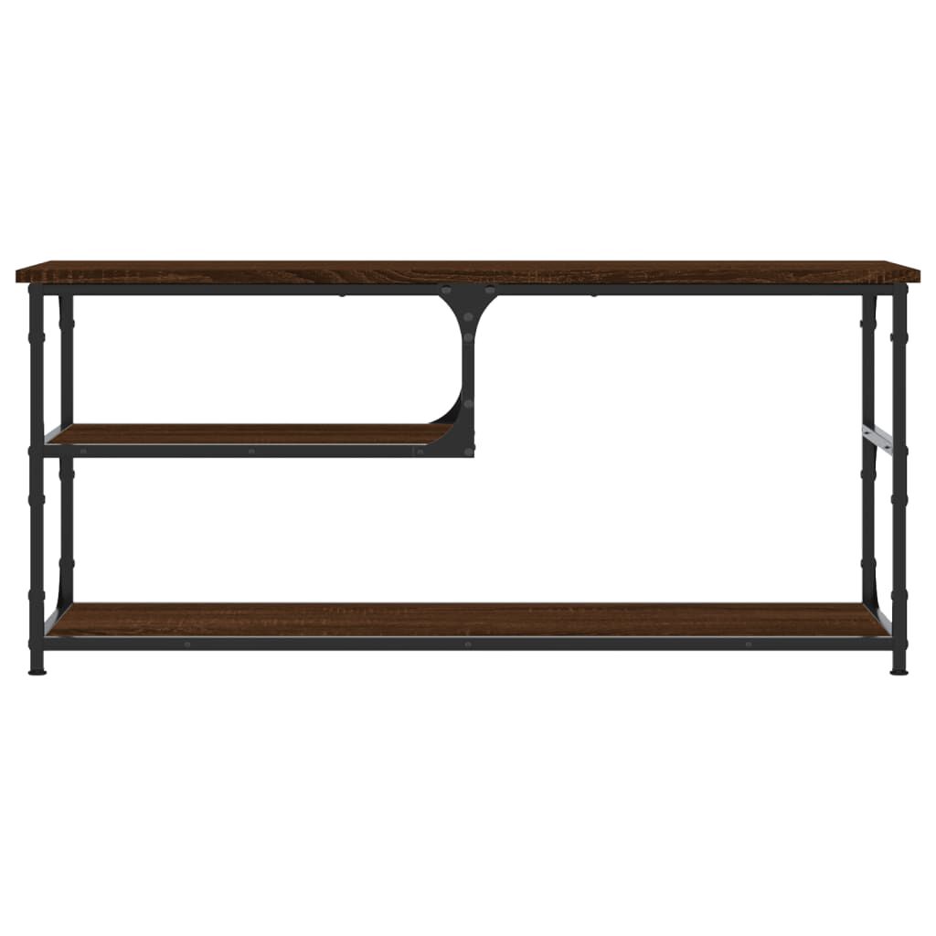 vidaXL Έπιπλο Τηλεόρασης Καφέ Δρυς 103x38x46,5 εκ Επεξ. Ξύλο & Ατσάλι