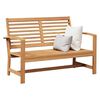 vidaXL Παγκάκι κήπου Φυσικό 110 x 64 x 76.5 εκ Μασίφ ξύλο teak