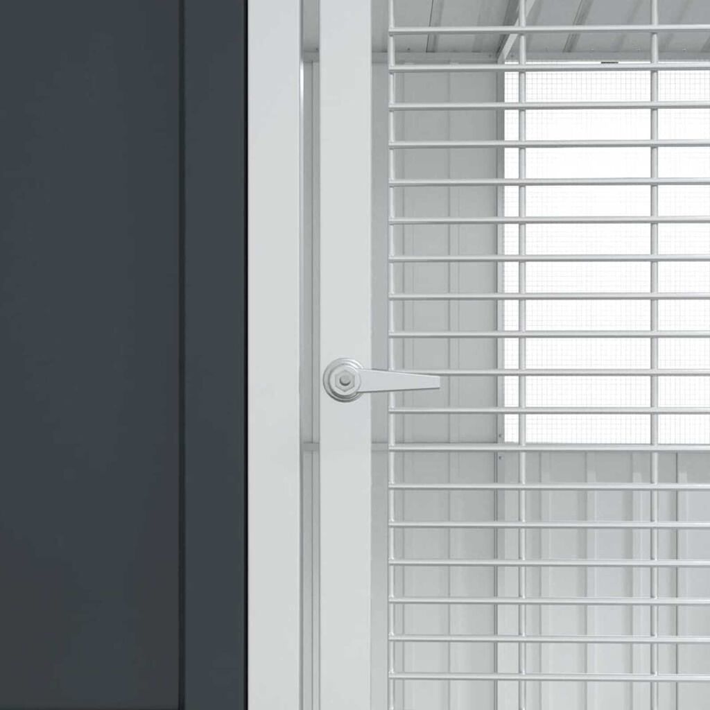 vidaXL Κλουβί Πουλιών με αποθήκευση Ανθρακί 215 x 112 x 141 εκ.