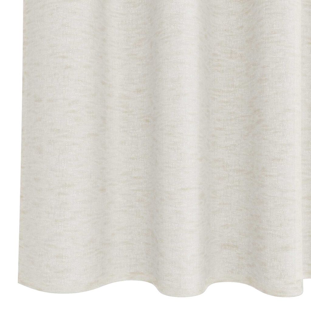 vidaXL Κουρτίνες με κουρτίνες 2 pcs Κρεμ 140 x 225 cm Πολυεστέρας
