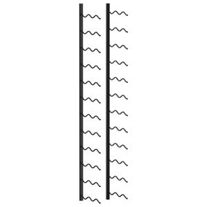 vidaXL Βάση Κρασιών Τοίχου για 24 Φιάλες Μαύρη Σιδερένια