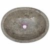 vidaXL Νιπτήρας Γκρι 53 x 40 x 15 εκ. Μαρμάρινος