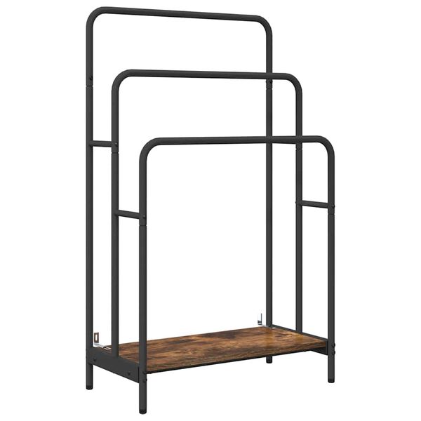 vidaXL Ράφι Ρούχων Καπνιστό δρυς 60 x 30 x 100.5 εκ Επεξεργασμένο ξύλο