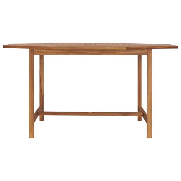 vidaXL Τραπέζι Κήπου 150 x 150 x 75 εκ. από Μασίφ Ξύλο Teak
