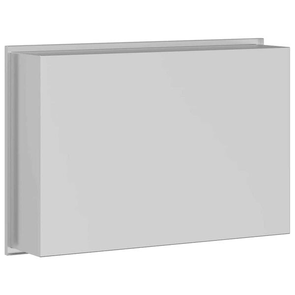 vidaXL Νίτσα Μπάνιου Ασημί 45 x 30 x 9.5 εκ. Ανοξείδωτο ατσάλι