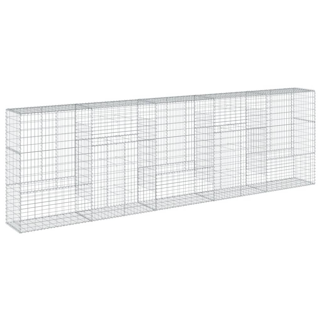 vidaXL Συρματοκιβώτιο με Κάλυμμα 500x50x150εκ. από Γαλβανισμένο Χάλυβα