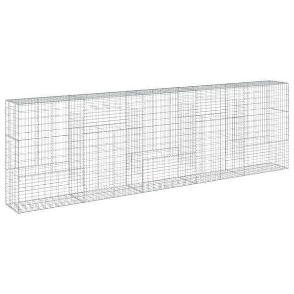 vidaXL Συρματοκιβώτιο με Κάλυμμα 500x50x150εκ. από Γαλβανισμένο Χάλυβα