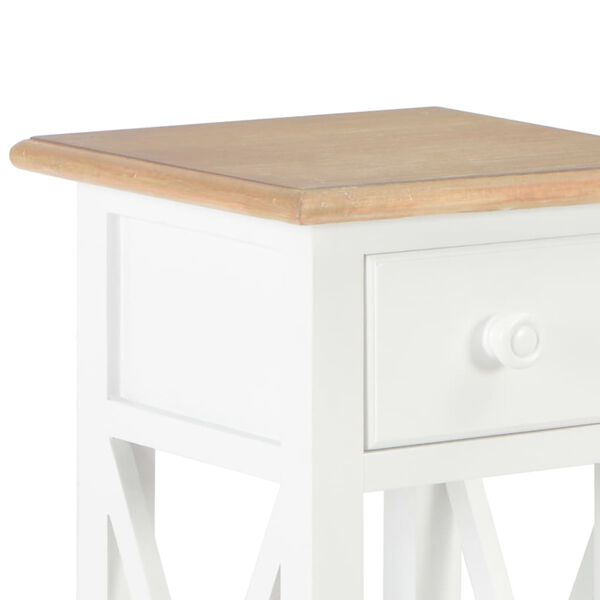 vidaXL Τραπεζάκι Βοηθητικό Λευκό 27 x 27 x 65,5 εκ. Ξύλινο