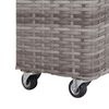 vidaXL Ζαρντινιέρα Υπερυψωμένη 4 Δοχεία Γκρι 80x22x79 εκ. Συνθ. Ρατάν