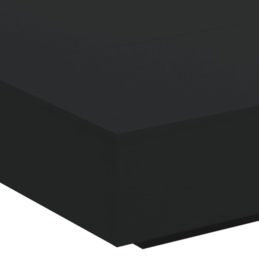 vidaXL Τραπεζάκι Σαλονιού με Φώτα LED Μαύρο 100x100x31 εκ.