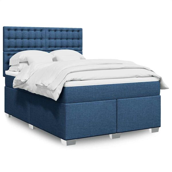 vidaXL &Kappa;&rho;&epsilon;&beta;ά&tau;&iota; Boxspring &mu;&epsilon; &Sigma;&tau;&rho;ώ&mu;&alpha; &Mu;&pi;&lambda;&epsilon; 140x190 &epsilon;&kappa;. &Upsilon;&phi;&alpha;&sigma;&mu;ά&tau;&iota;&nu;&omicron;
