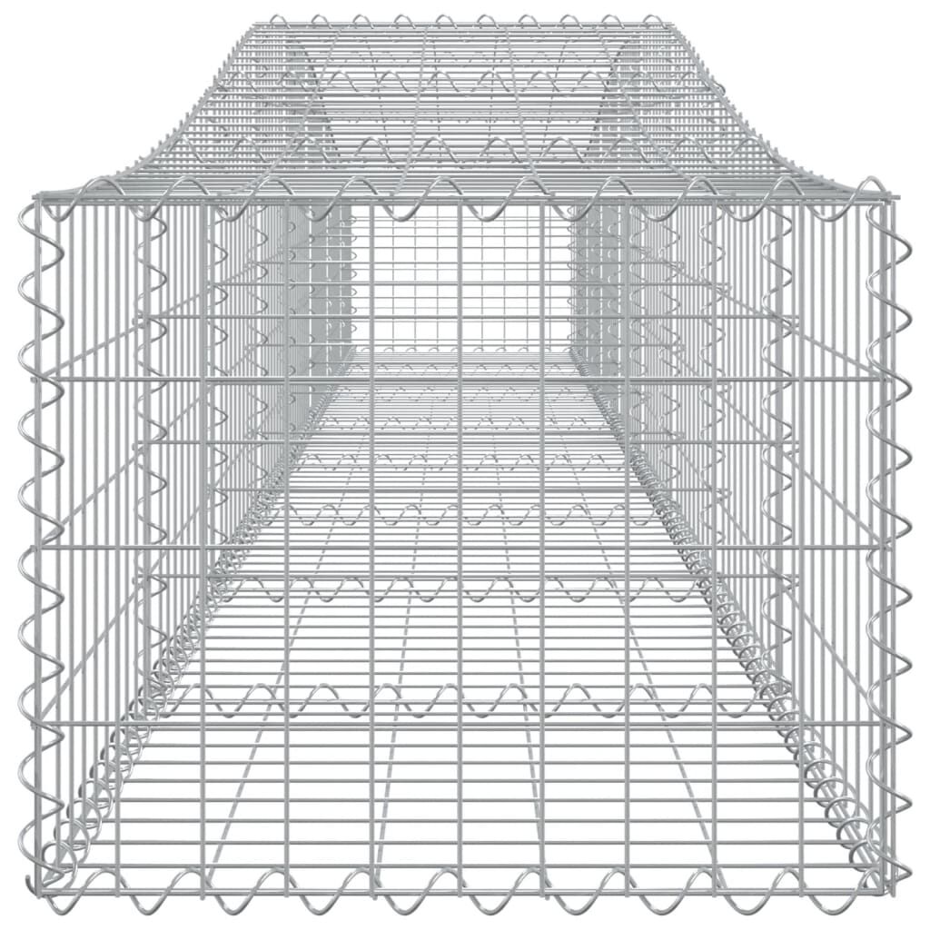 vidaXL Συρματοκιβώτια Τοξωτά 2 τεμ. 400x50x40/60 εκ. Γαλβαν. Ατσάλι
